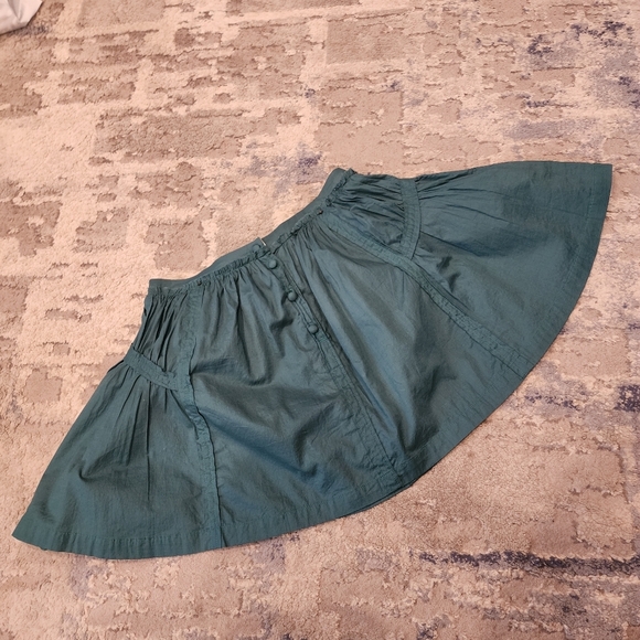 NWT Bill Tornade Green Cotton Micro Mini Skirt Vintage Size 8 y2k 90s - Picture 4 of 16